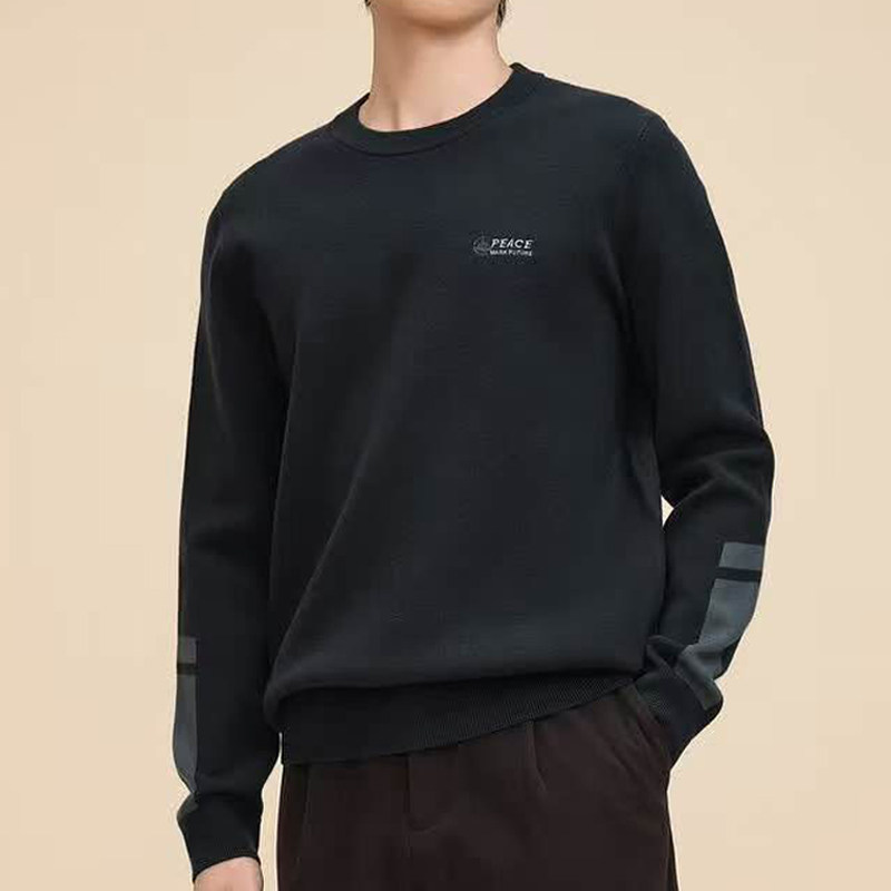 海牌撤柜长袖针织衫男秋冬季毛衣男厚款保暖修身圆领打底衫3Y059