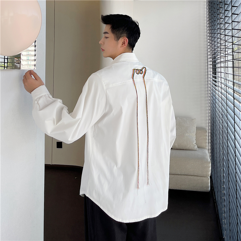 秋装小众衬衫韩版设计后背网红