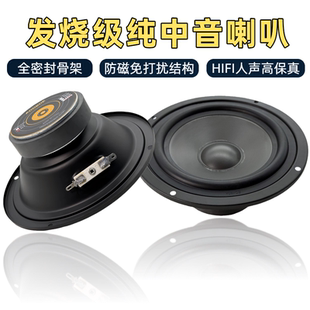 纯中音喇叭3寸4寸5寸6.5寸人声饱满全密封高保真发烧会议室扬声器