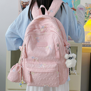 书包初中女生高中小学生三到五六年级校园背包大容量双肩包高颜值