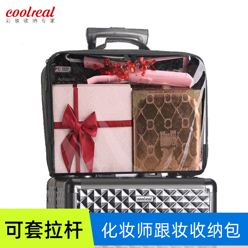 专业跟妆化妆师饰品包化妆工具箱新娘秀禾头饰卷发棒收纳包大容量