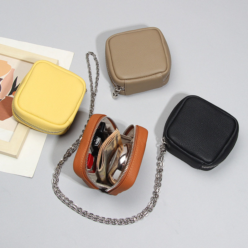 新款迷你真皮化妆包便携口红耳机首饰分区手拿包链条斜挎包小包女,箱包皮具/热销女包/男包,手拿包,淘宝优惠券,粉丝福利购,淘宝优惠卷