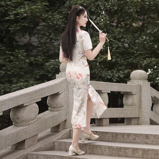 锦鲤折桂送考旗袍素雅清新日常2026新款修身高端中考旗袍一举夺魁