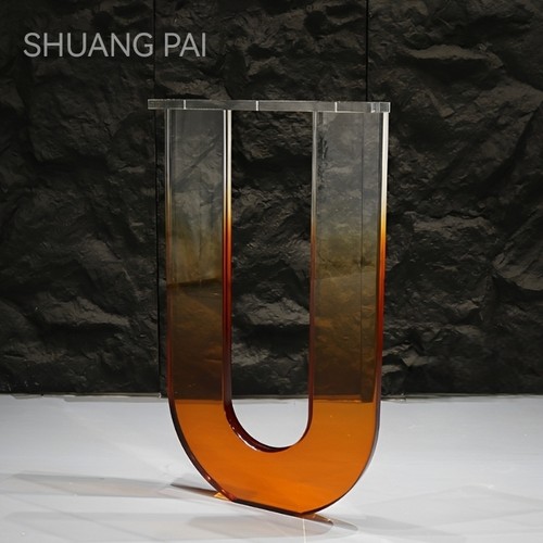 亚克力渐变色U型桌脚可定制