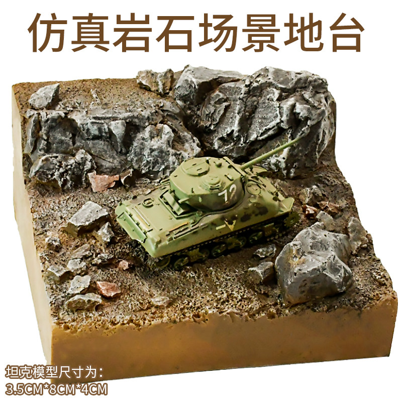 TUMA仿真岩石场景模型地台