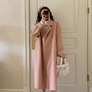 法式高级感时髦中长款呢子大衣女最新款韩系赫本风小个子毛呢外套
