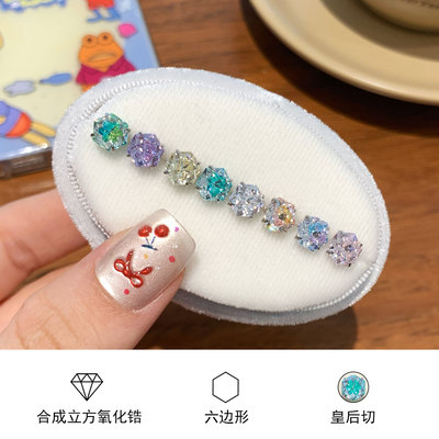 316L钛钢爆闪皇后切耳骨钉