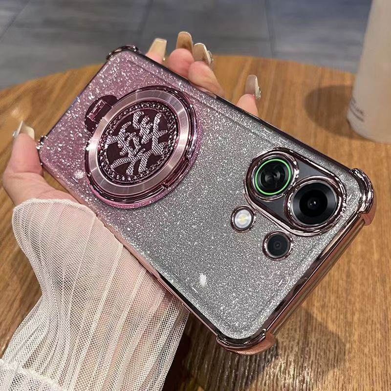 适用VIVO Vivo60 5G手机壳新款保护套4G时尚创意男女V2511自带镜头膜發螺支架VIVO V60透明硅胶防摔全包软边