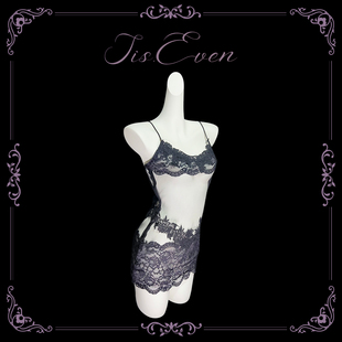 even学姐：午夜柔情 吊带睡裙情侣约会 御姐风网纱透视刺绣法式