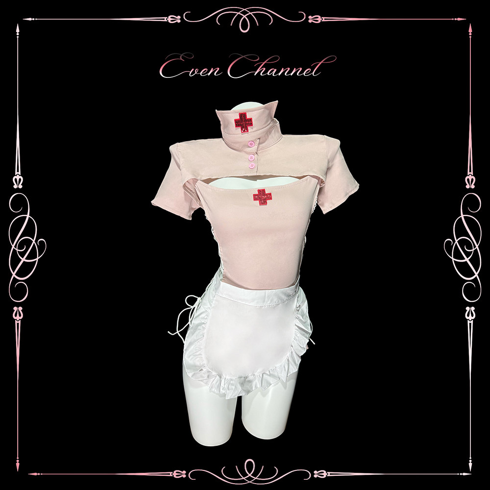 性感纯欲绑带护士cos制服套装