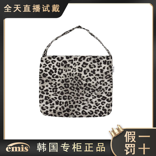 emis包包女大豹纹灯芯绒帆布包韩素汐申世景宋慧乔同款大容量布袋