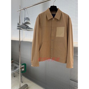 潮流简约休闲翻领夹克长袖 欧美韩版 上衣外穿 2026春季 户外外套男士