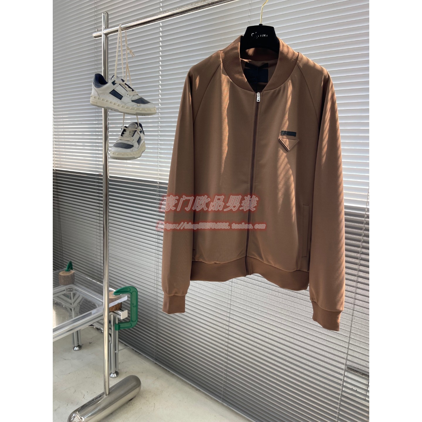 极简新款长袖卫衣男士运动休闲套装男秋季立领长裤户外夹克两件套