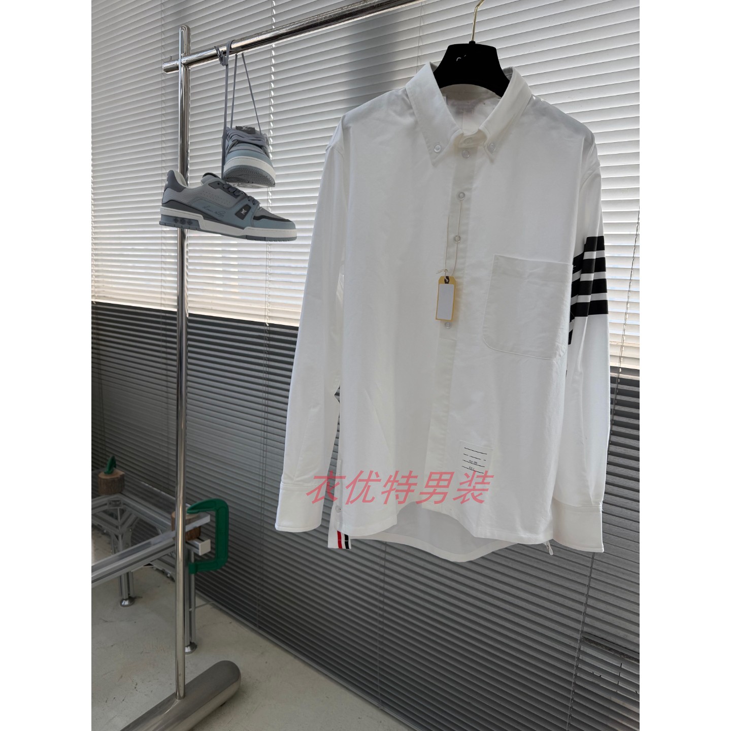 春夏男士免烫商务修身长袖衬衫图片