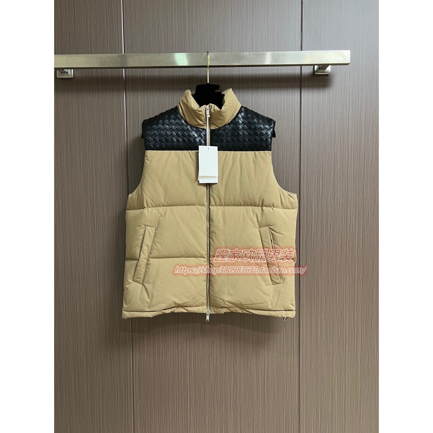 轻奢秋冬新款男马甲时尚百搭潮流立领拉链外套欧洲站休闲上衣羽绒