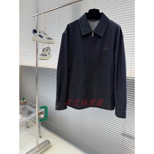 潮流简约休闲翻领夹克长袖 欧美韩版 上衣外穿 2026春季 牛仔外套男士