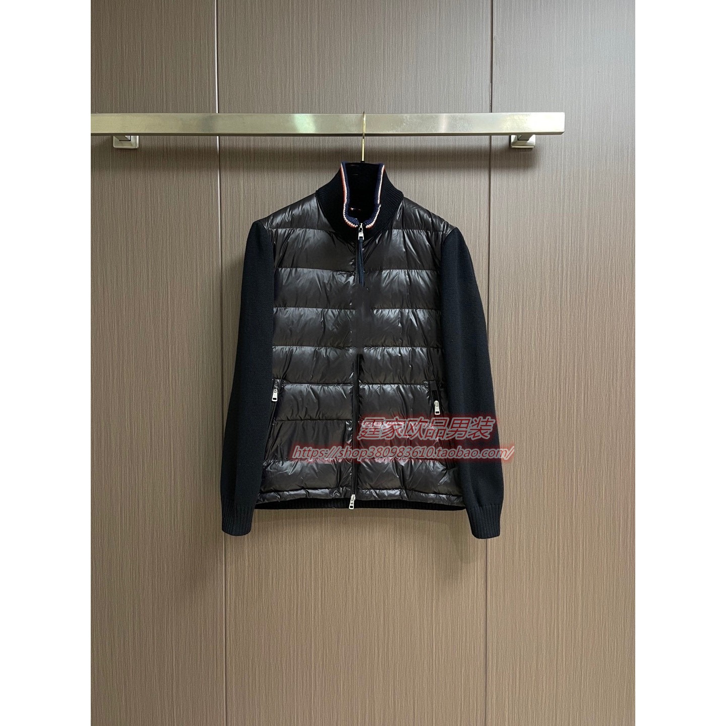 欧洲站轻奢男士冬季新款羽绒服帅气针织防风百搭保暖羽绒外套男潮
