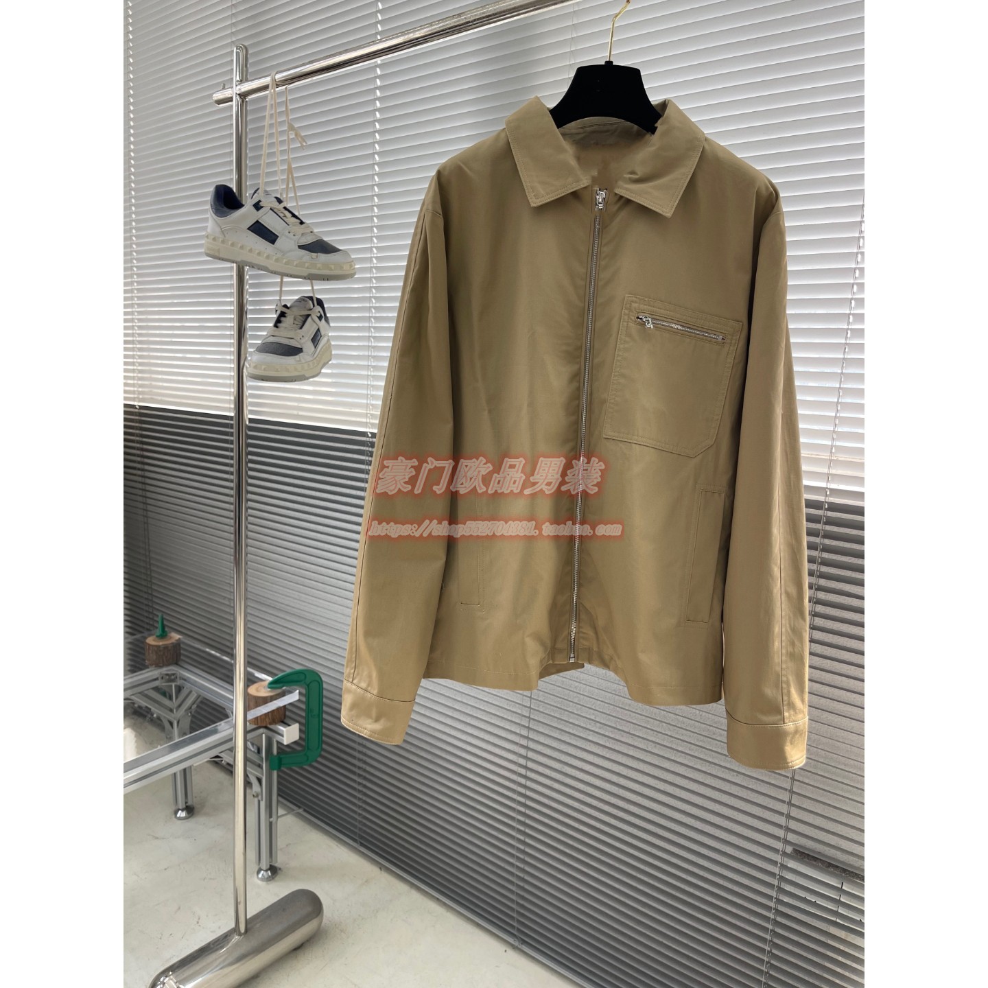 欧洲站极简秋冬新款男士休闲夹克时尚百搭翻领男装潮防风外套拉链