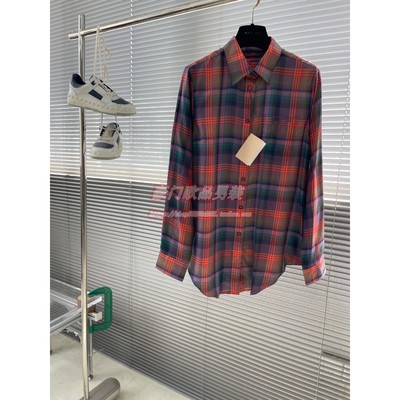 欧洲站免烫丝光棉纯色衬衫男长袖修身休闲商务上班格子正装衬衣男