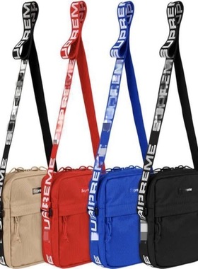 经典Sup 18SS 44TH SHOULDER BAG挎包 单肩包 织带字母斜挎包潮牌
