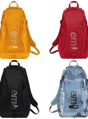 Sup现货 20SS 48TH week Backpac男女反光网格双肩包书包旅行背包