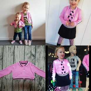 外贸原单z8时尚条纹荧光粉抓绒短款夹克外套 凹造型 出口荷兰