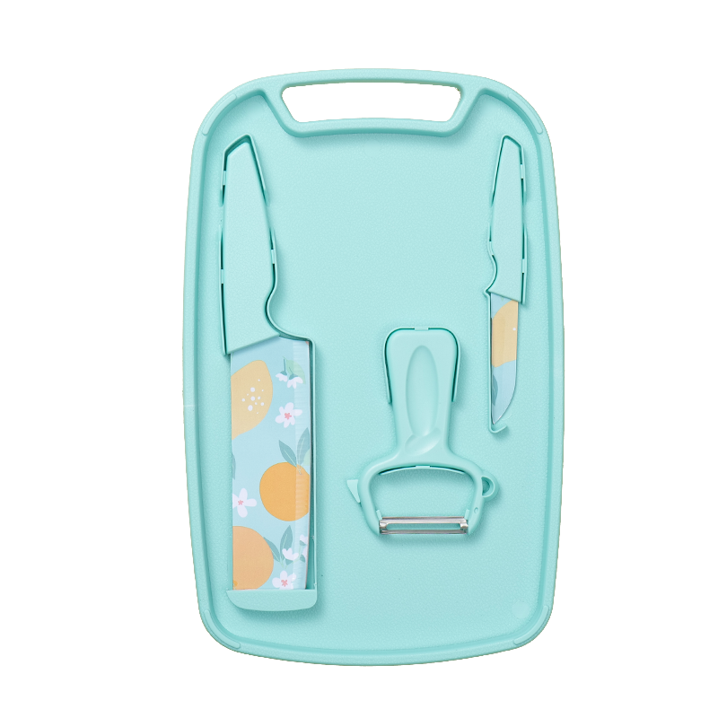 拜格婴儿辅食刀具套装宝宝专用儿童工具水果刀三件套案板组合全套