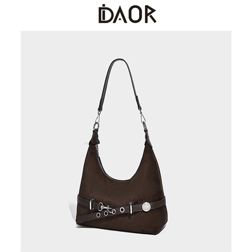 DAOR原创设计麂皮腋下包饺子包