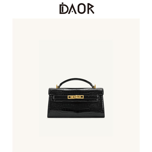 DAOR鳄鱼纹凯莉包女高级感手提包