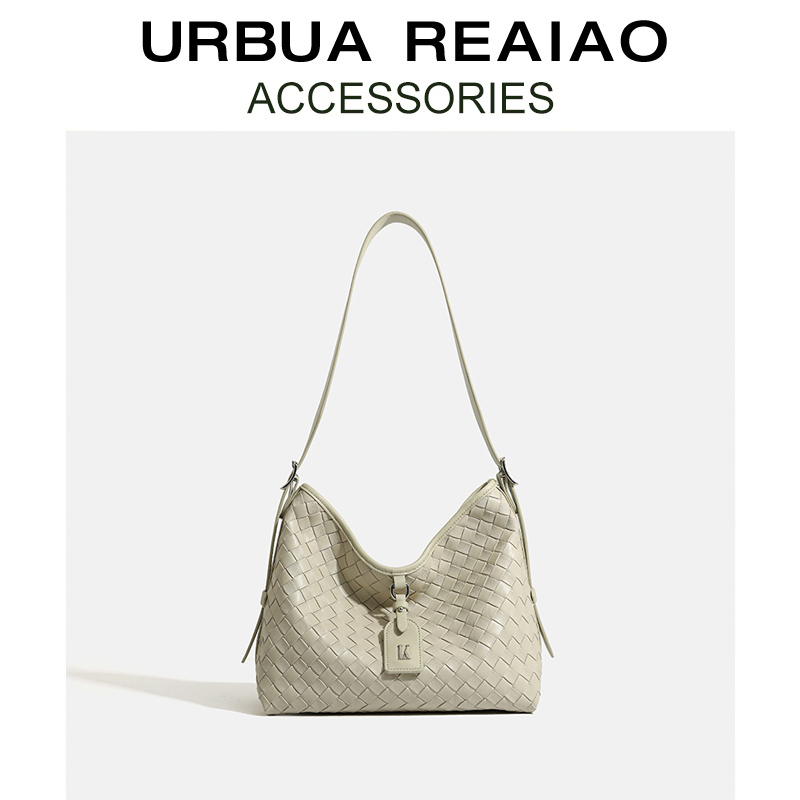 URBUAREAIAO头层牛皮编织托特包