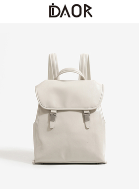 DAOR牛皮双肩包女大容量旅游轻便电脑包上班通勤书包旅行登山背包