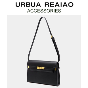 真皮女包2025新款包包杨树林曼哈顿凯莉包高级质感复古单肩斜挎包