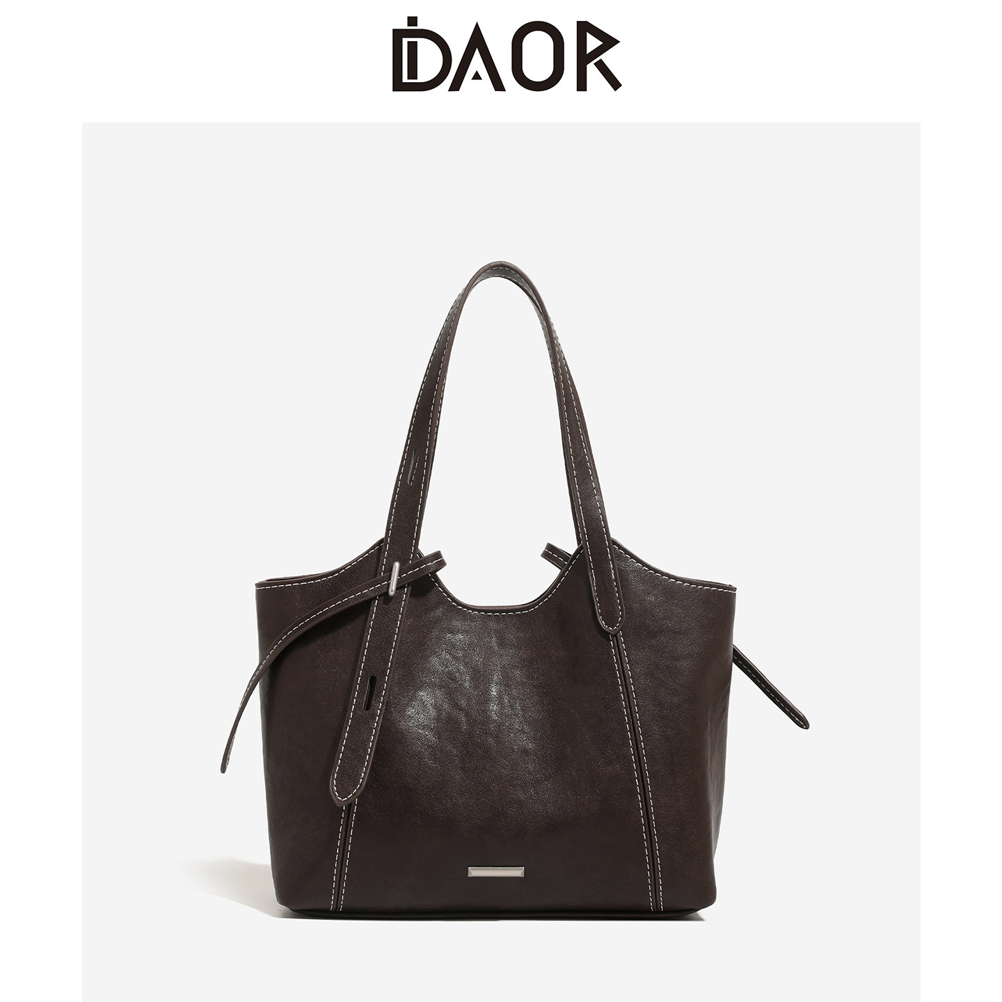 DAOR静风小号托特包女植鞣牛皮手提包包2026新款高级感单肩斜挎包,箱包皮具/热销女包/男包,托特包,淘宝优惠券,粉丝福利购,淘宝优惠卷