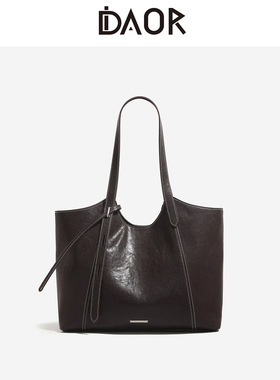 DAOR静风托特包植鞣牛皮腋下包包女2025冬季新款高级感通勤单肩包