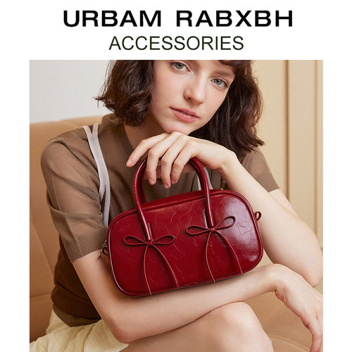 URBAMRABXBH红色蝴蝶结波士顿包