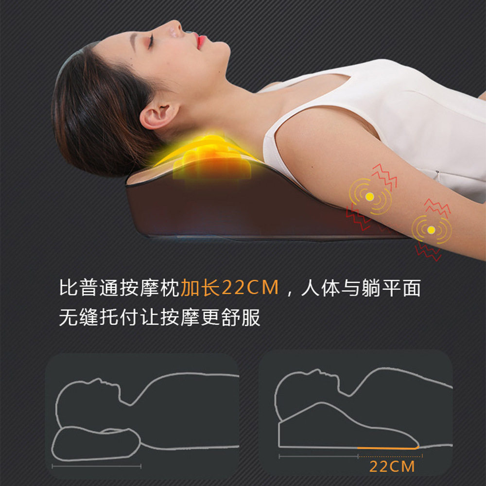 按摩器腰颈两用按摩枕腰部颈椎揉捏加热理疗多功能电动全身按摩