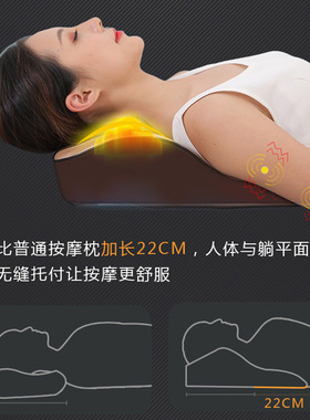 按摩器腰颈两用按摩枕腰部颈椎揉捏加热理疗多功能电动全身按摩