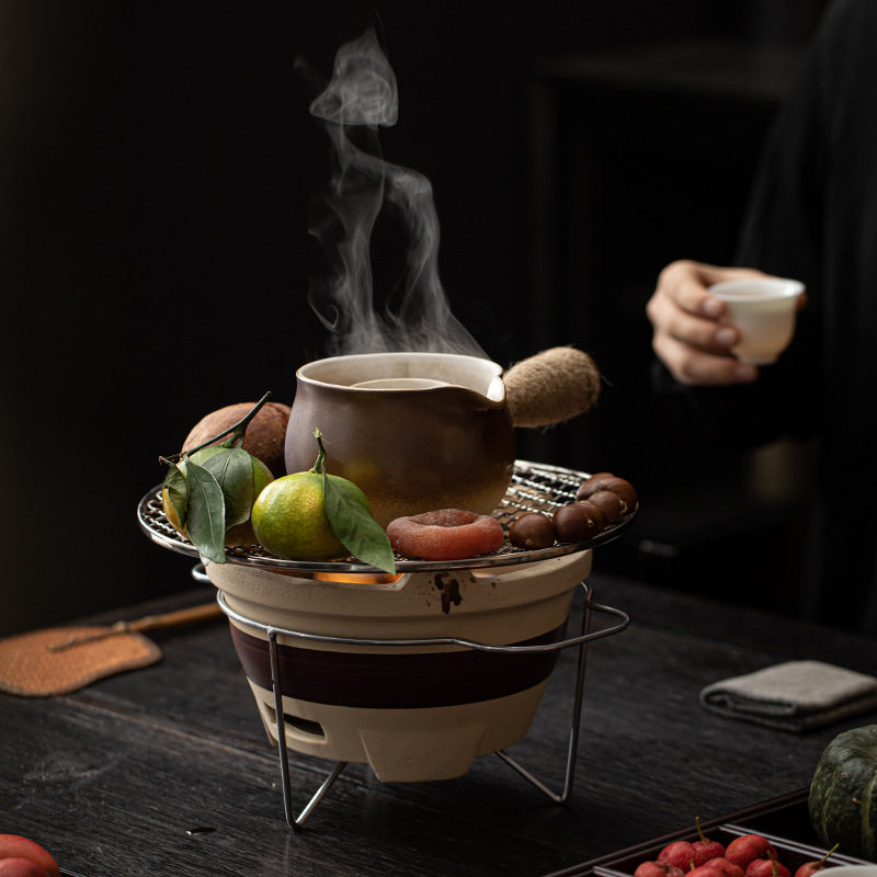 中式围炉煮茶点心零食装备配件工具网红家用烤茶罐煮奶茶罐烧烤炉