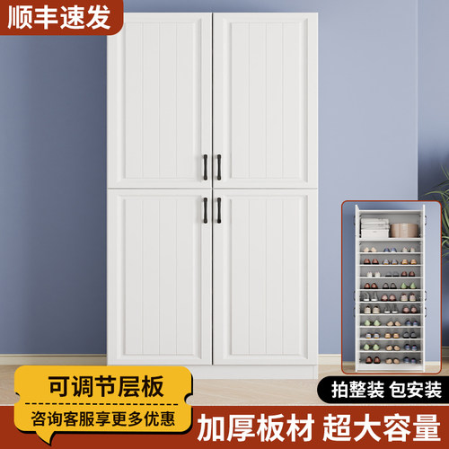 鞋柜新款2026爆款家用门口大容量室内阳台储物柜入户玄关柜门厅柜