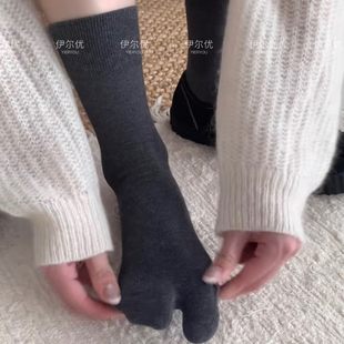 高品质分趾袜~显瘦高级不掉筒~中筒马吉LA同款马蹄袜棉质分趾鞋袜