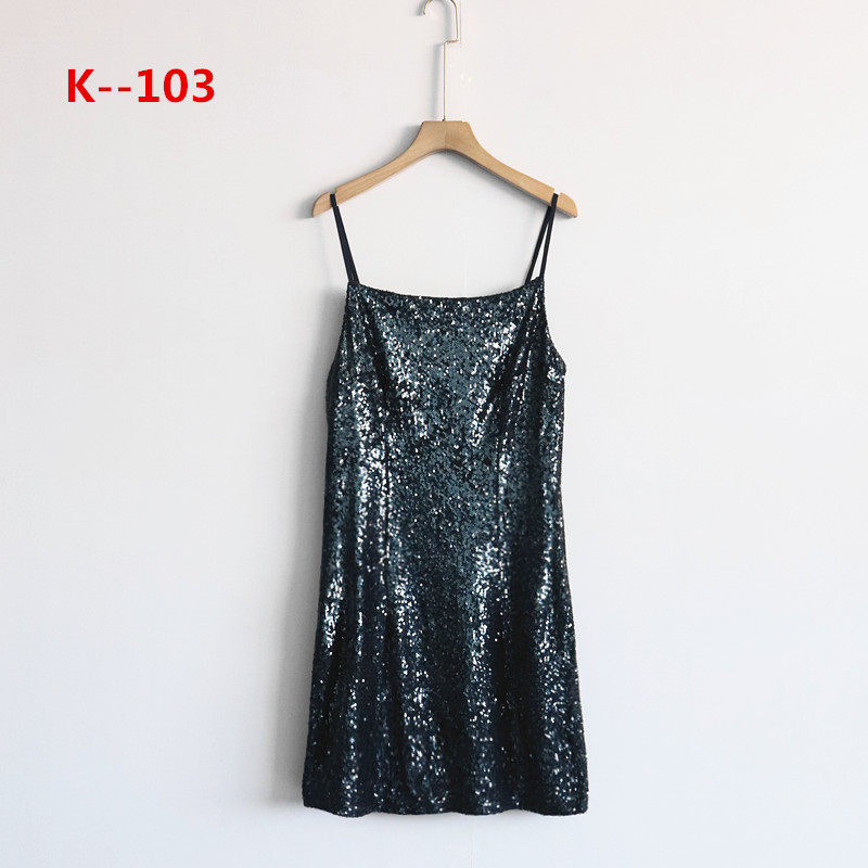 春秋外贸新款女装韩版百搭简约时尚辣妹性感显瘦亮片吊带连衣裙女,女装/女士精品,连衣裙,淘宝优惠券,粉丝福利购,淘宝优惠卷