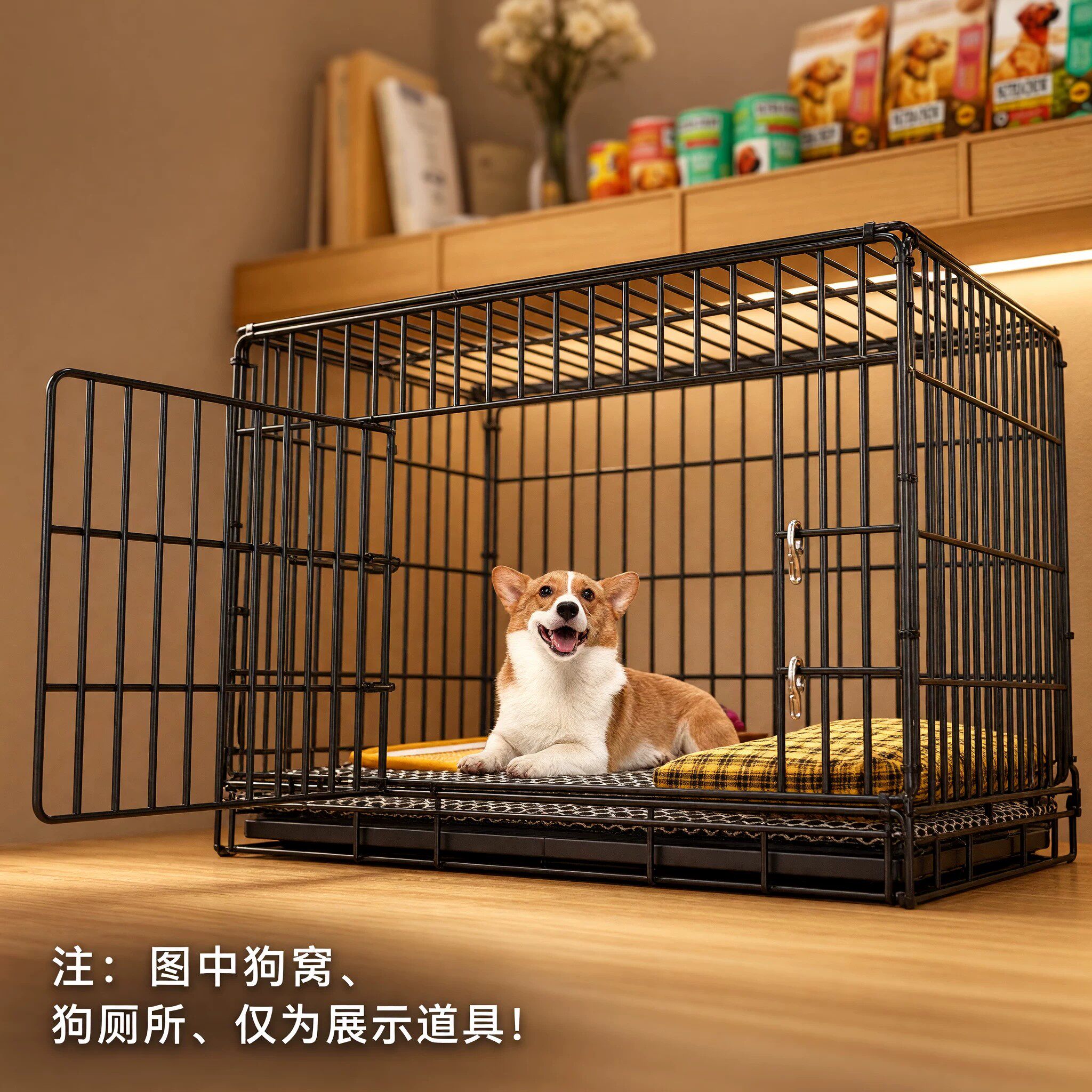 德国狗笼子小型犬室内折叠带托盘泰迪比熊中型犬柯基边牧宠物狗窝
