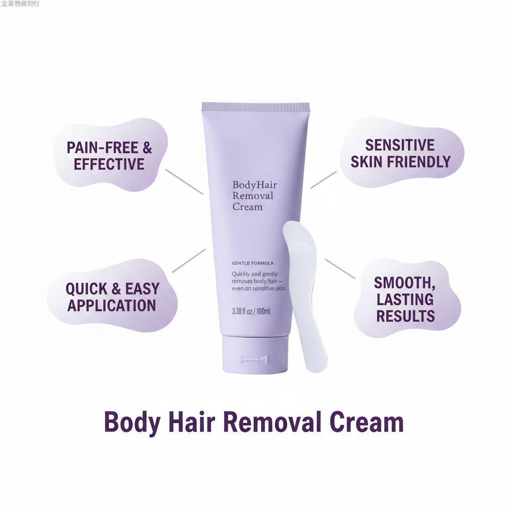 Flamingo Body Hair Removal 跨境热卖品身体肌肤护理脱毛膏100ml