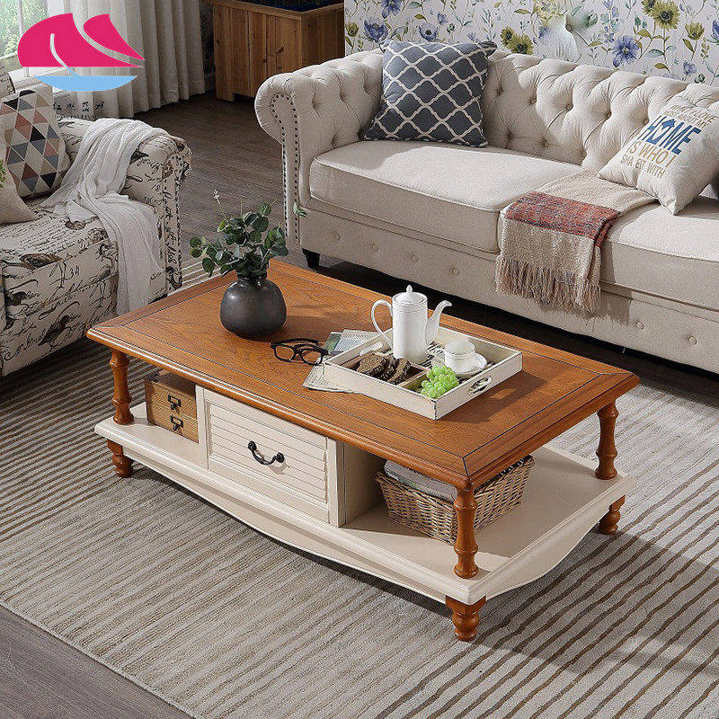 地中海茶几长方形简约客厅小户型实木烤漆美式茶几电视柜组合套装,住宅家具,茶几,淘宝优惠券,粉丝福利购,淘宝优惠卷