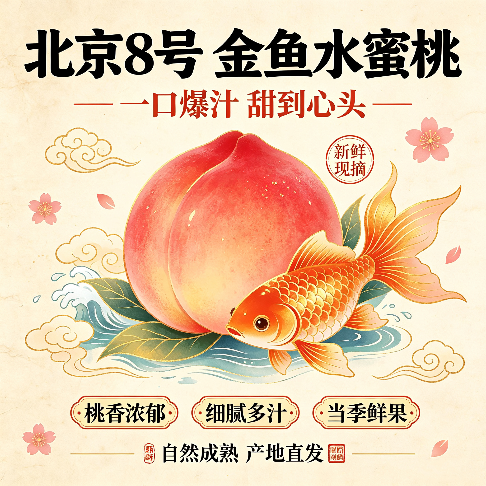 陕西北京八号金鱼水蜜桃