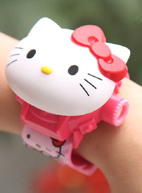 hallo kitty手表儿童凯蒂猫玩具小学生kiti猫礼物品keiti猫投影表