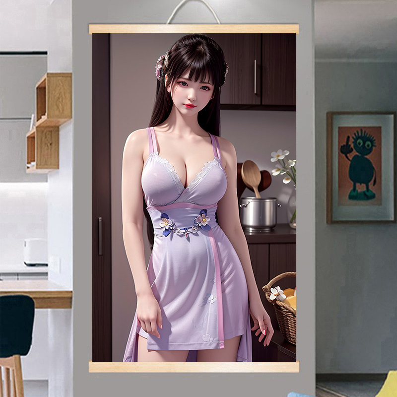 斗破苍穹小医仙美女挂画酒店装饰画防水浴室墙画宾馆卫生间网咖画