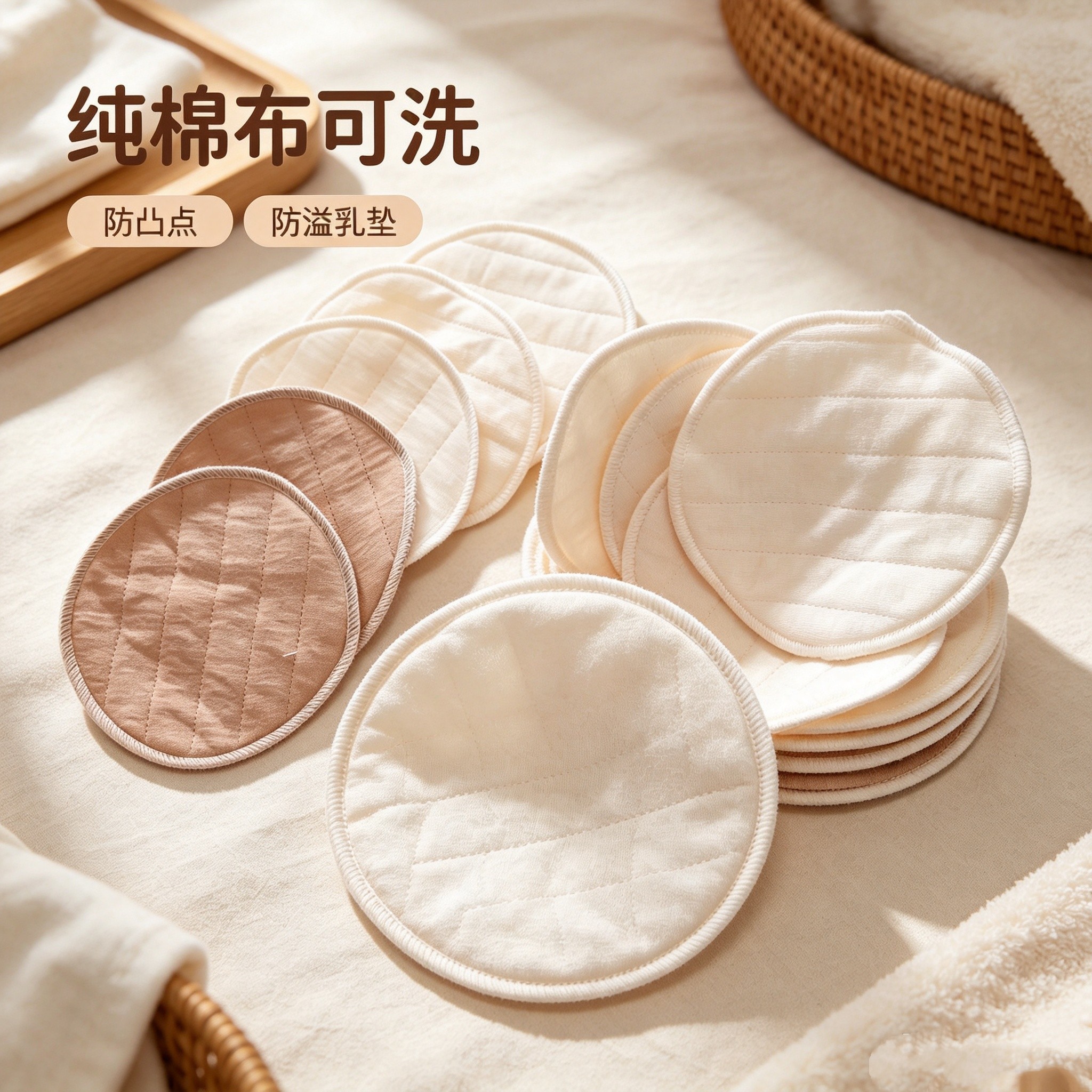 防溢乳垫哺乳期孕产妇纯棉可水洗插片/胸垫