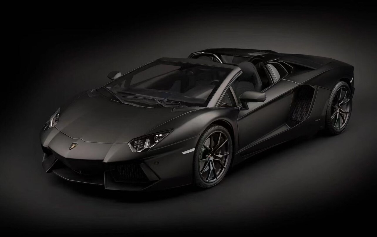 现货pocher 1:8 兰博基尼 大牛 lp700 哑光黑敞篷版 拼装模型
