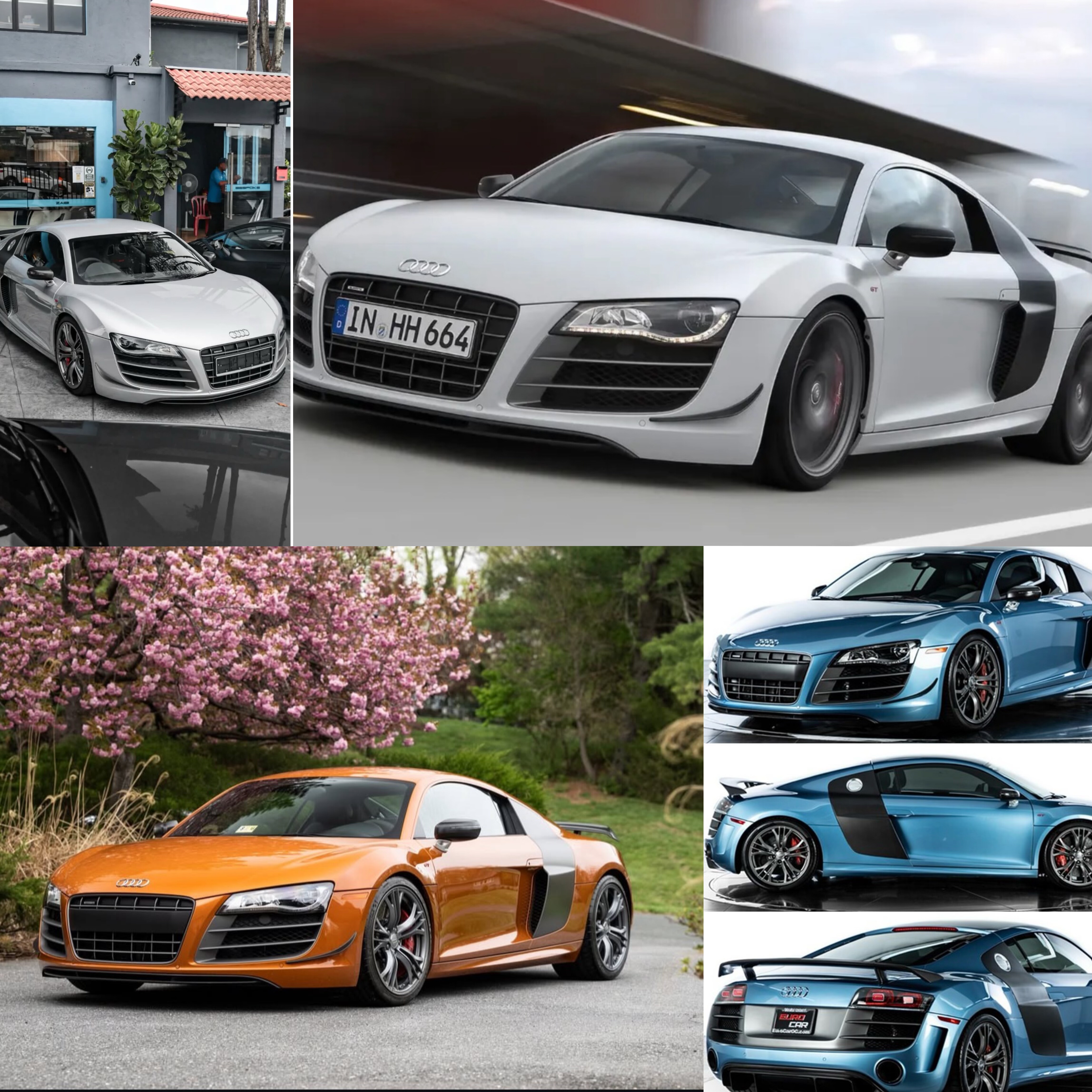 新品定 Gryning 1:64 奥迪 R8 GT Sport  树脂汽车模型